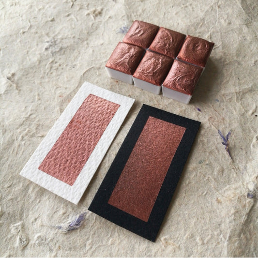 Discontinuing - "Blood Moon" - Satin Red Shimmer - Individual Half Pan