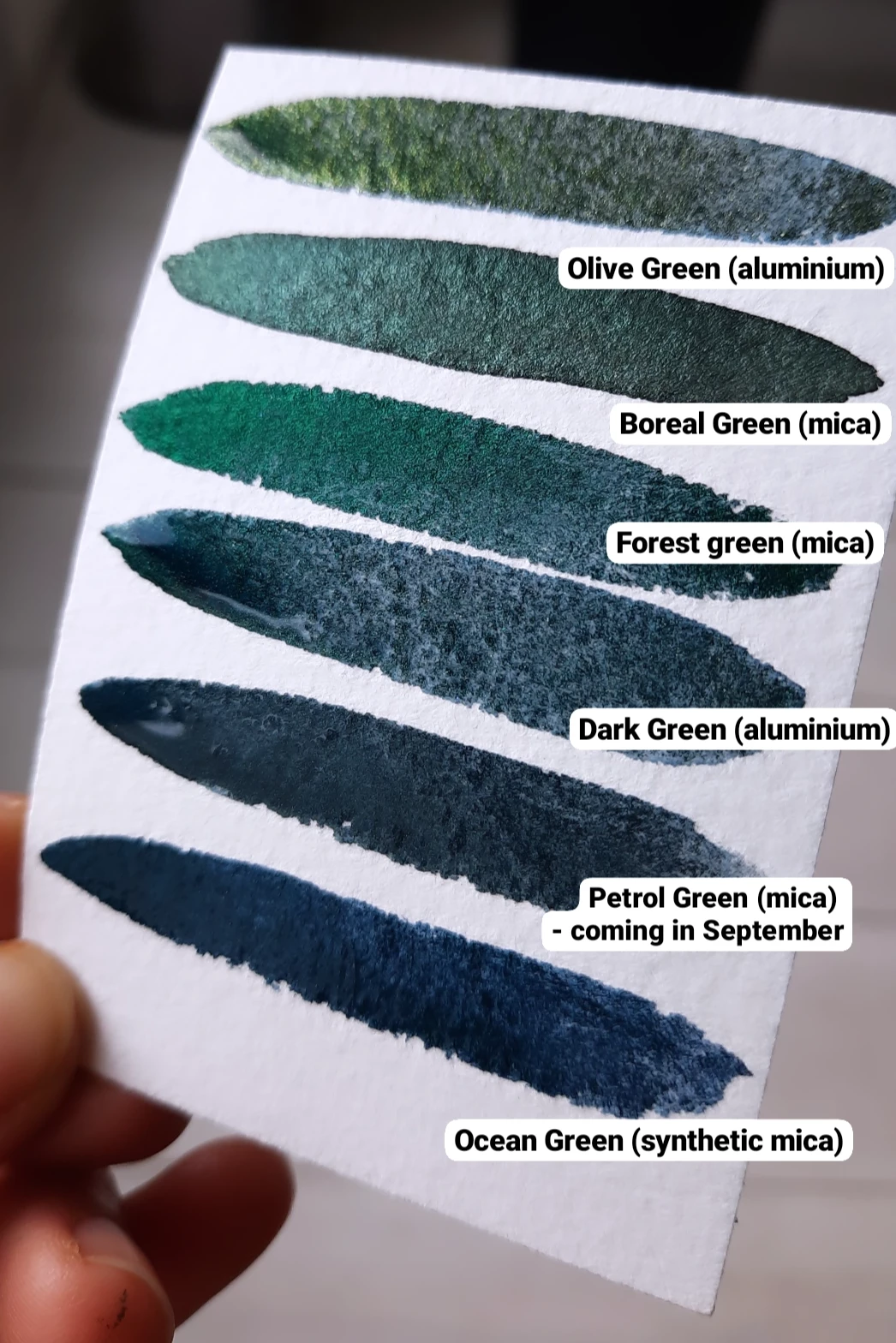 "Dark Green" - Aluminium Pigment - Individual Half Pan