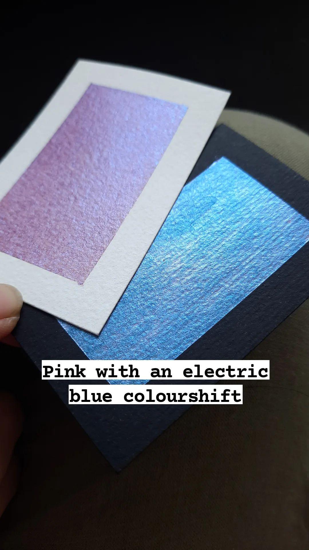 Discontinued - "Electric Pink" - Duochrome Pink/Blue Shimmer - Individual Half Pan