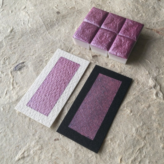 Discontinuing - "Frosted Rose" - Frosty Pink Shimmer - Individual Half Pan