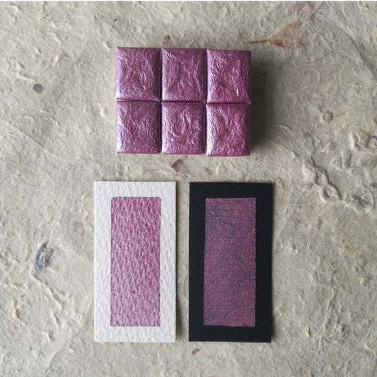 Discontinuing - "Frosted Rose" - Frosty Pink Shimmer - Individual Half Pan