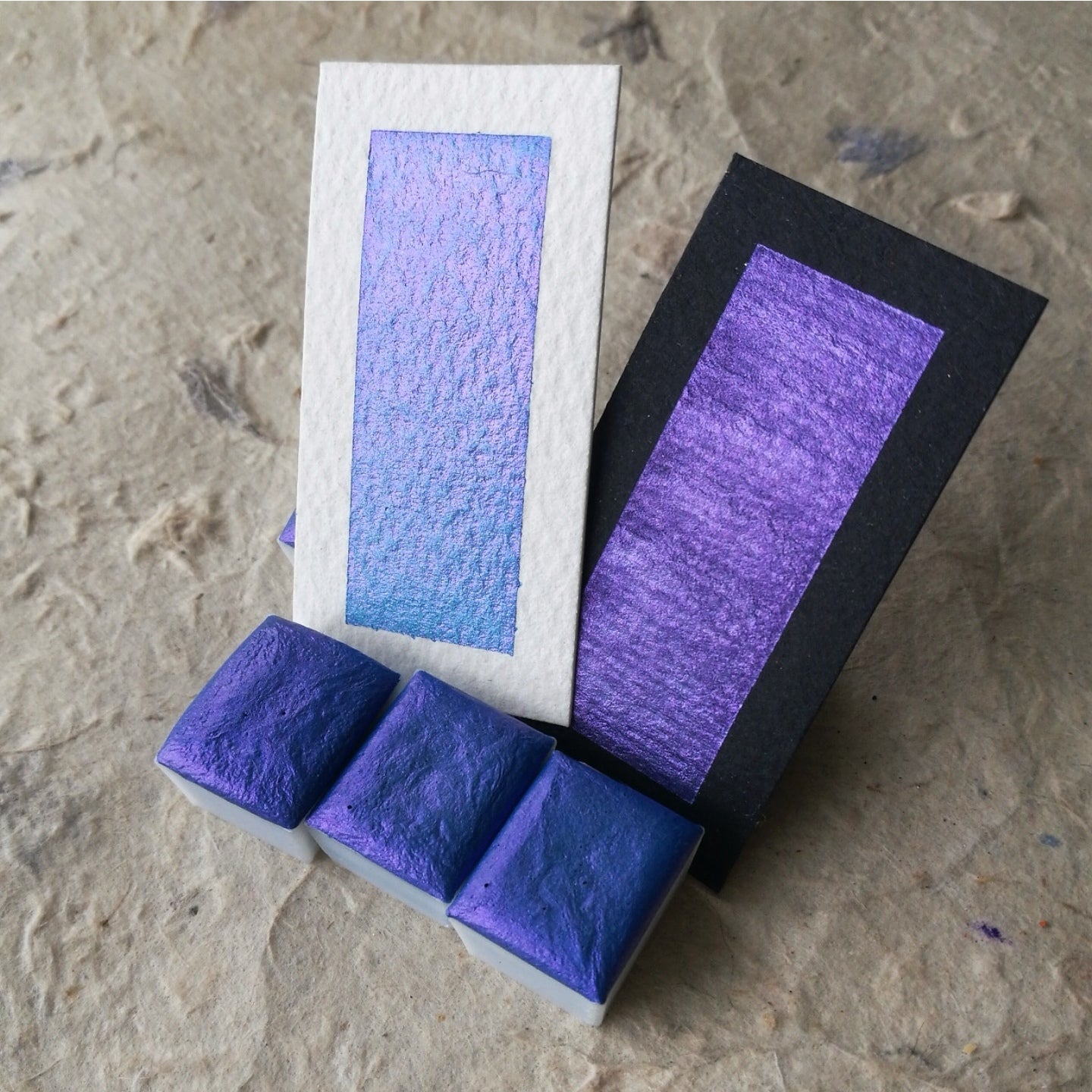 "Lucid Dream" - Blue/Violet Colourshifting Shimmer - Individual Half Pan