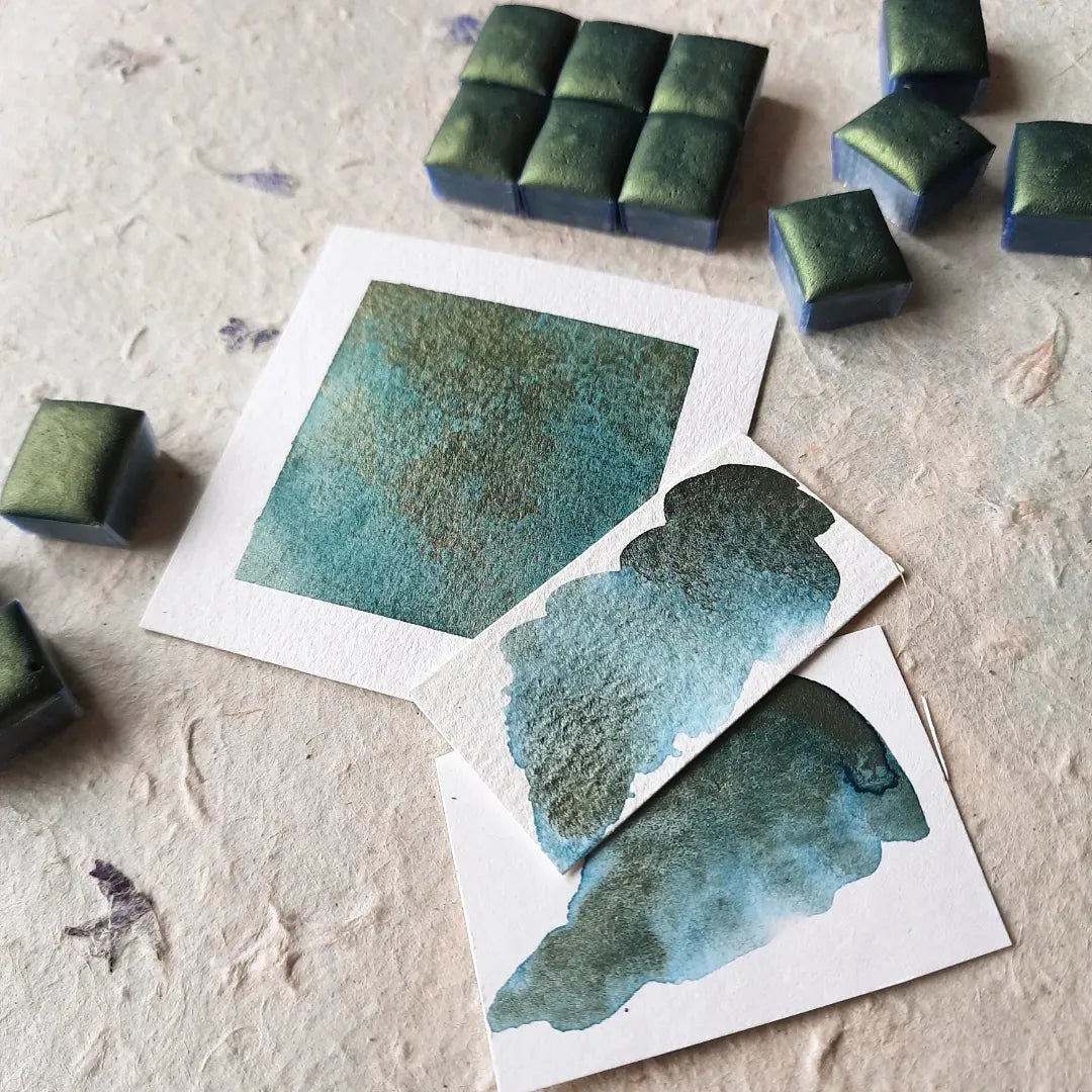 "Kelp Forest" - Bluish Green Shimmer - Individual Pan