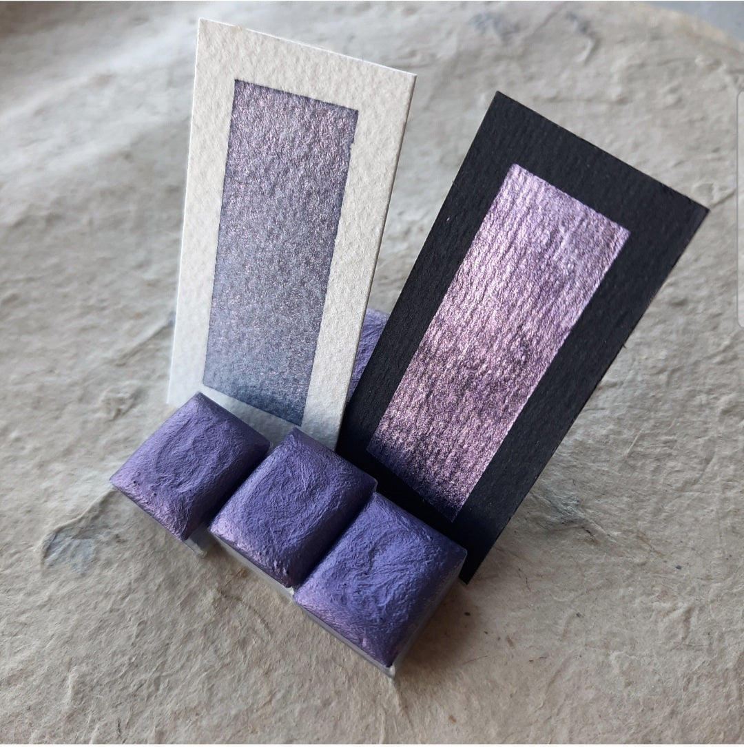 Discontinued - "Lavender Whispers" - Soft Blue/Mauve Shimmer - Individual Half Pan