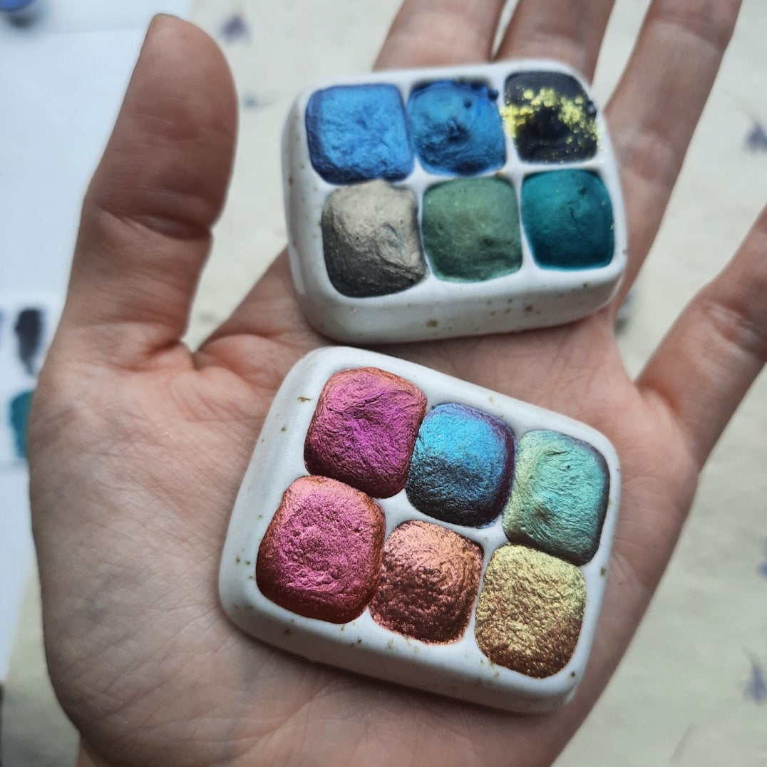 B-GRADE - IMPERFECT Ceramic Mini Palettes (6 Chameleons) - by Pottery with Soul
