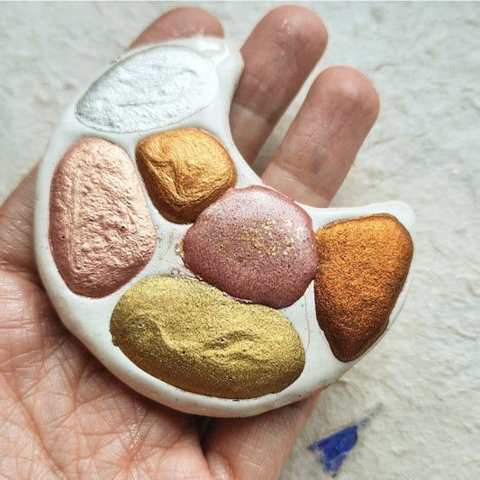 ✨New✨ (Imperfect) Small Ceramic Moon Palette - Handmade by Caitlin Bongers