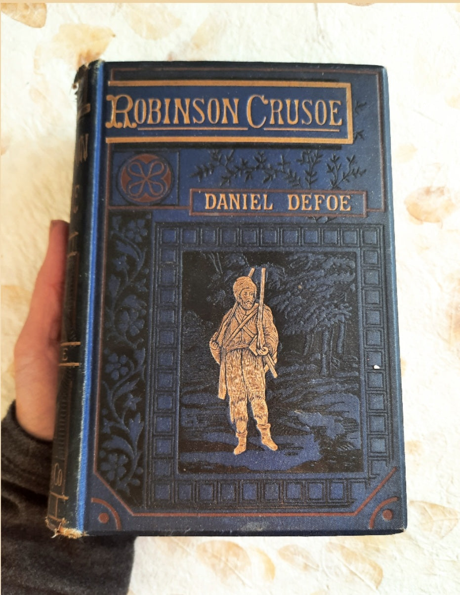 Antique Book - "Robinson Crusoe" by Daniel Defoe