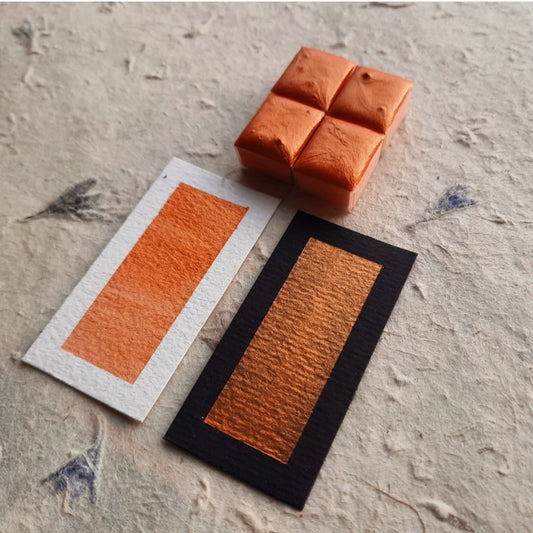 Synthetic Mica - "Clementine Orange" - Single Half Pan