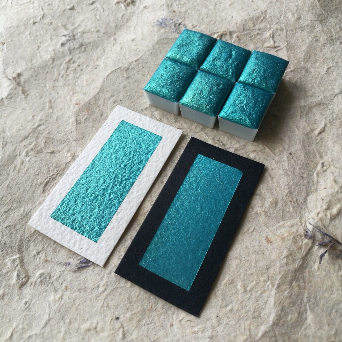 "Turquoise" - Turquoise Shimmer - Individual Half Pan