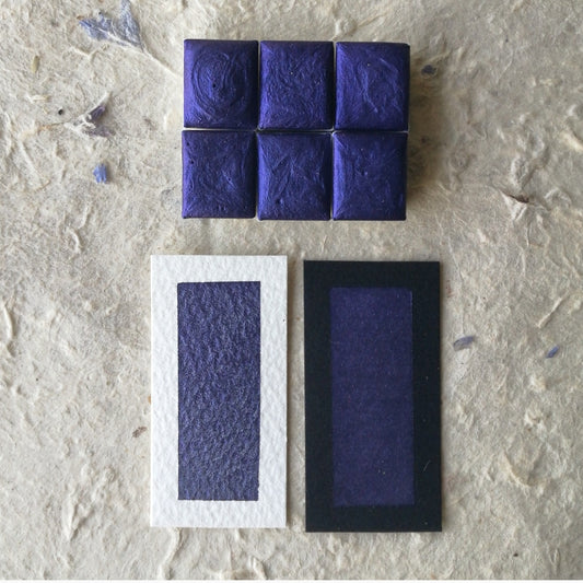 Discontinued "Winter Nights" - Dark Blue Violet Shimmer - Individual Half Pan