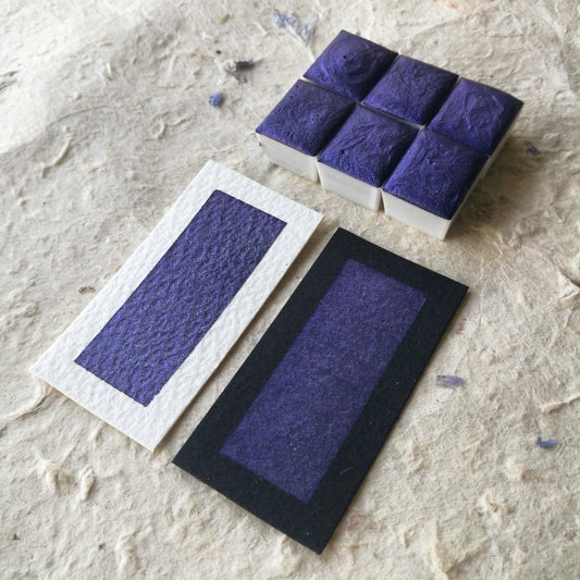 Discontinued "Winter Nights" - Dark Blue Violet Shimmer - Individual Half Pan