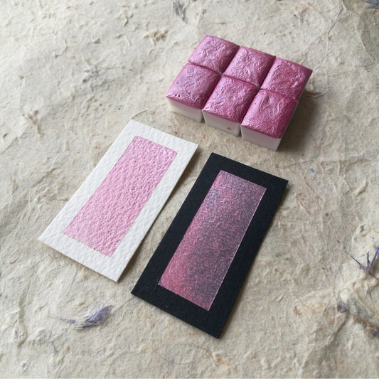 ✹5€ Half Pan✹ "Bubble Gum " (new version) - Cool Pink Shimmer - Individual Half Pan